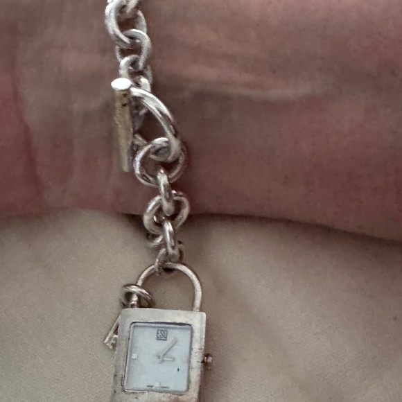 ESQ Movado lock & key charm bracelet ladies watch - Picture 4 of 4